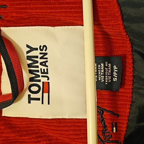 RED Tommy Hilfiger Corduroy  Puffer Coat - Picture 3 of 7